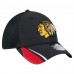Бейсболка Chicago Blackhawks New Era Black Linear Featherweight 39THIRTY