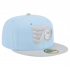 Бейсболка Philadelphia Flyers New Era Light Blue/Gray Color Pack Two-Tone 59FIFTY