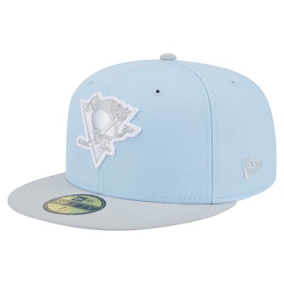 Бейсболка Pittsburgh Penguins New Era Light Blue/Gray Color Pack Two-Tone 59FIFTY