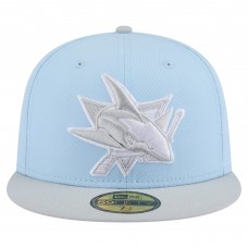 Бейсболка San Jose Sharks New Era Light Blue/Gray Color Pack Two-Tone 59FIFTY