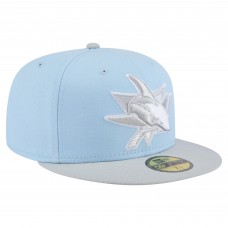 Бейсболка San Jose Sharks New Era Light Blue/Gray Color Pack Two-Tone 59FIFTY