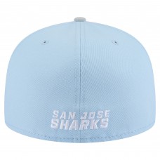 Бейсболка San Jose Sharks New Era Light Blue/Gray Color Pack Two-Tone 59FIFTY