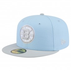 Boston Bruins New Era Light Blue/Gray Color Pack Two-Tone 59FIFTY Fitted Hat