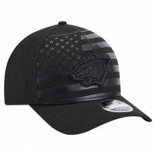 Бейсболка Minnesota Wild New Era Black Game Day Stealth Flag 9FORTY A-Frame