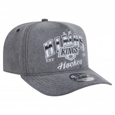Бейсболка Los Angeles Kings New Era Charcoal Throwback Washed Pre-Curved A-Frame 9FIFTY Snapback