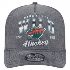 Бейсболка Minnesota Wild New Era Charcoal Throwback Washed Pre-Curved A-Frame 9FIFTY Snapback