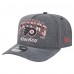 Бейсболка Philadelphia Flyers New Era Charcoal Throwback Washed Pre-Curved A-Frame 9FIFTY Snapback