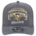 Бейсболка Pittsburgh Penguins New Era Charcoal Throwback Washed Pre-Curved A-Frame 9FIFTY Snapback
