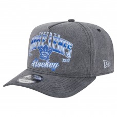 Бейсболка Toronto Maple Leafs New Era Charcoal Throwback Washed Pre-Curved A-Frame 9FIFTY Snapback