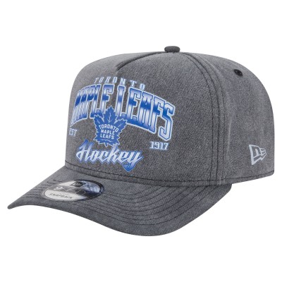 Бейсболка Toronto Maple Leafs New Era Charcoal Throwback Washed Pre-Curved A-Frame 9FIFTY Snapback