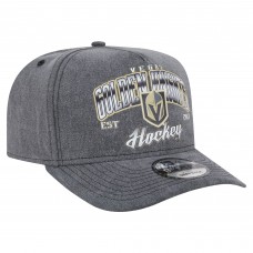 Бейсболка Vegas Golden Knights New Era Charcoal Throwback Washed Pre-Curved A-Frame 9FIFTY
