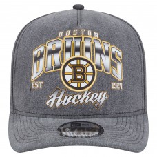 Бейсболка Boston Bruins New Era Charcoal Throwback Washed Pre-Curved A-Frame 9FIFTY