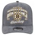 Бейсболка Boston Bruins New Era Charcoal Throwback Washed Pre-Curved A-Frame 9FIFTY