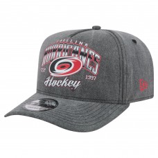 Бейсболка Carolina Hurricanes New Era Charcoal Throwback Washed Pre-Curved A-Frame 9FIFTY Snapback