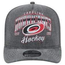 Бейсболка Carolina Hurricanes New Era Charcoal Throwback Washed Pre-Curved A-Frame 9FIFTY Snapback
