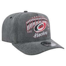 Бейсболка Carolina Hurricanes New Era Charcoal Throwback Washed Pre-Curved A-Frame 9FIFTY Snapback