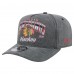 Бейсболка Chicago Blackhawks New Era Charcoal Throwback Washed Pre-Curved A-Frame 9FIFTY