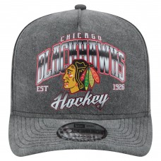 Бейсболка Chicago Blackhawks New Era Charcoal Throwback Washed Pre-Curved A-Frame 9FIFTY Бейсболка Chicago Blackhawks New Era Charcoal Throwback Washed Pre-Curved A-Frame 9FIFTY