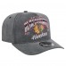 Бейсболка Chicago Blackhawks New Era Charcoal Throwback Washed Pre-Curved A-Frame 9FIFTY