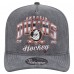 Бейсболка Anaheim Ducks New Era Charcoal Throwback Washed Pre-Curved A-Frame 9FIFTY