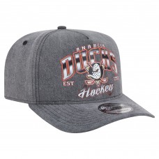 Бейсболка Anaheim Ducks New Era Charcoal Throwback Washed Pre-Curved A-Frame 9FIFTY