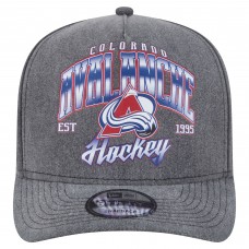 Бейсболка Colorado Avalanche New Era Charcoal Throwback Washed Pre-Curved A-Frame 9FIFTY Snapback