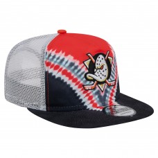 Бейсболка Anaheim Ducks New Era Black/Orange Throwback V-Dye