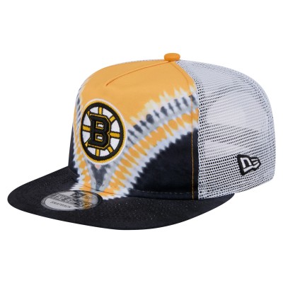 Бейсболка Boston Bruins New Era Black/Gold Throwback V-Dye