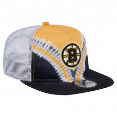 Бейсболка Boston Bruins New Era Black/Gold Throwback V-Dye