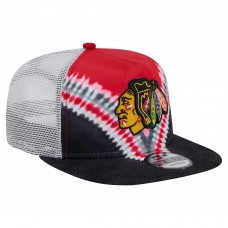 Бейсболка Chicago Blackhawks New Era Black/Red Throwback V-Dye Golfer Бейсболка Chicago Blackhawks New Era Black/Red Throwback V-Dye Golfer