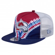 Бейсболка Colorado Avalanche New Era Navy/Burgundy Throwback V-Dye Golfer