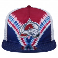 Бейсболка Colorado Avalanche New Era Navy/Burgundy Throwback V-Dye Golfer