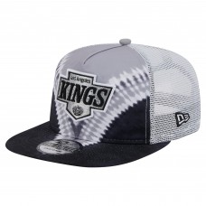 Los Angeles Kings New Era Black/Silver Throwback V-Dye Adjustable Golfer Hat