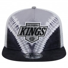 Los Angeles Kings New Era Black/Silver Throwback V-Dye Adjustable Golfer Hat