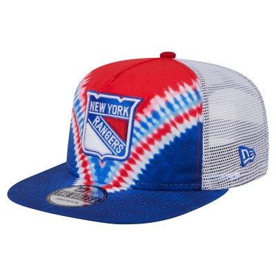 Бейсболка New York Rangers New Era Blue/Red Throwback V-Dye Golfer