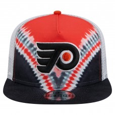 Бейсболка Philadelphia Flyers New Era Black/Orange Throwback V-Dye Golfer