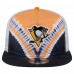Бейсболка Pittsburgh Penguins New Era Black/Gold Throwback V-Dye Golfer
