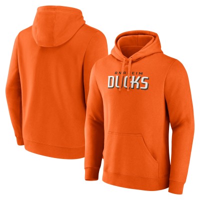 Толстовка Anaheim Ducks Fanatics Wordmark Logo Fleece - Orange