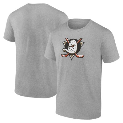 Футболка Anaheim Ducks Primary Logo - Heather Gray