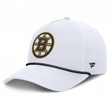 Boston Bruins Fanatics White Rope A-Frame Adjustable Hat