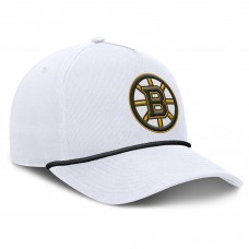 Boston Bruins Fanatics White Rope A-Frame Adjustable Hat