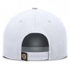 Boston Bruins Fanatics White Rope A-Frame Adjustable Hat