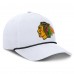 Бейсболка Chicago Blackhawks Fanatics White Rope A-Frame