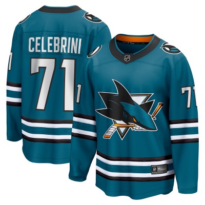 Игровая джерси Macklin Celebrini San Jose Sharks Fanatics  Home Breakaway&nbsp;– Teal
