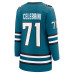 Женская джерси San Jose Sharks Macklin Celebrini Fanatics Teal Home Breakaway