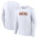 Anaheim Ducks White Wordmark Logo Long Sleeve T-Shirt Anaheim Ducks White Wordmark Logo Long Sleeve T-Shirt