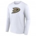 Anaheim Ducks White Secondary Logo Long Sleeve T-Shirt