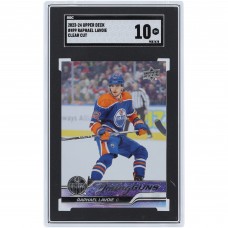 Raphael Lavoie Edmonton Oilers 2023-24 Upper Deck Series 2 Clear Cut Young Guns #499 SGC Authenticated 10 Rookie Card