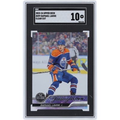 Raphael Lavoie Edmonton Oilers 2023-24 Upper Deck Series 2 Clear Cut Young Guns #499 SGC Authenticated 10 Rookie Card