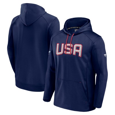 Толстовка на флисе USA Fanatics 2025 4 Nations Face-Off Authentic Pro Fleece - Athletic Navy